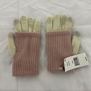 Steve Madden Layered-Look Tech Touchscreen Gloves